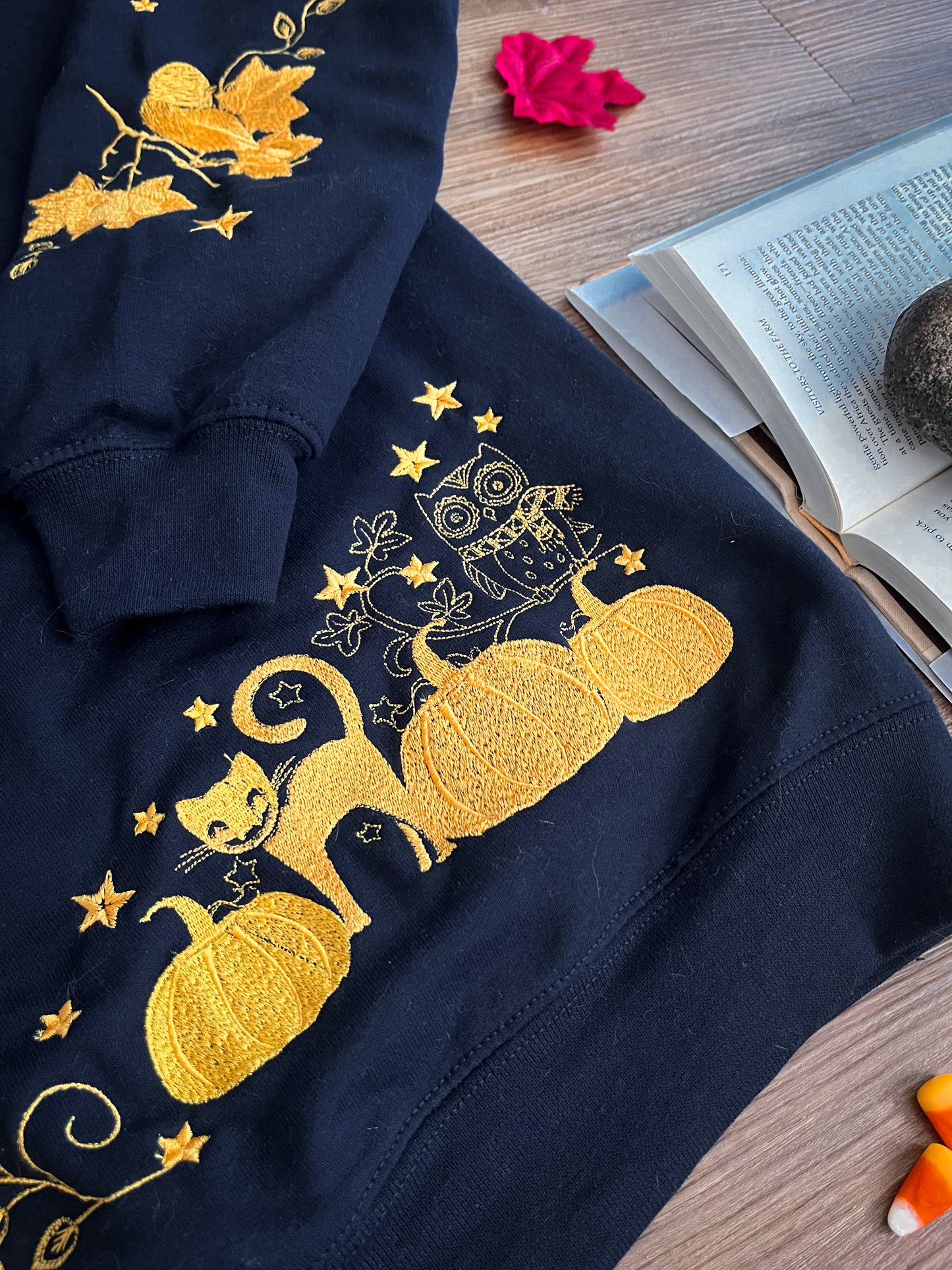 Pilgrim - Embroidered Navy Crewneck - MADE TO ORDER