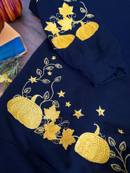 Pilgrim - Embroidered Navy Crewneck - MADE TO ORDER